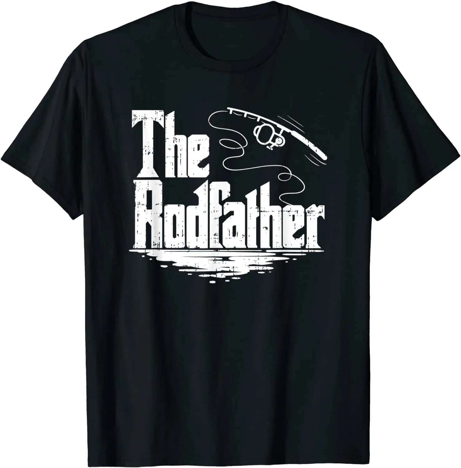 Zabavna Poklon majica za Ribolov | The Rodfather Vintage Majica Od Čistog Pamuka, Majice Kratkih Rukava, Odjeća S Okruglim Ovratnikom